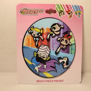 The Powerpuff Girls Multi Piece Enamel Pin Set Blossom Bubbles Buttercup Badges